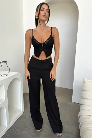 Alaric High Rise Pants - Black