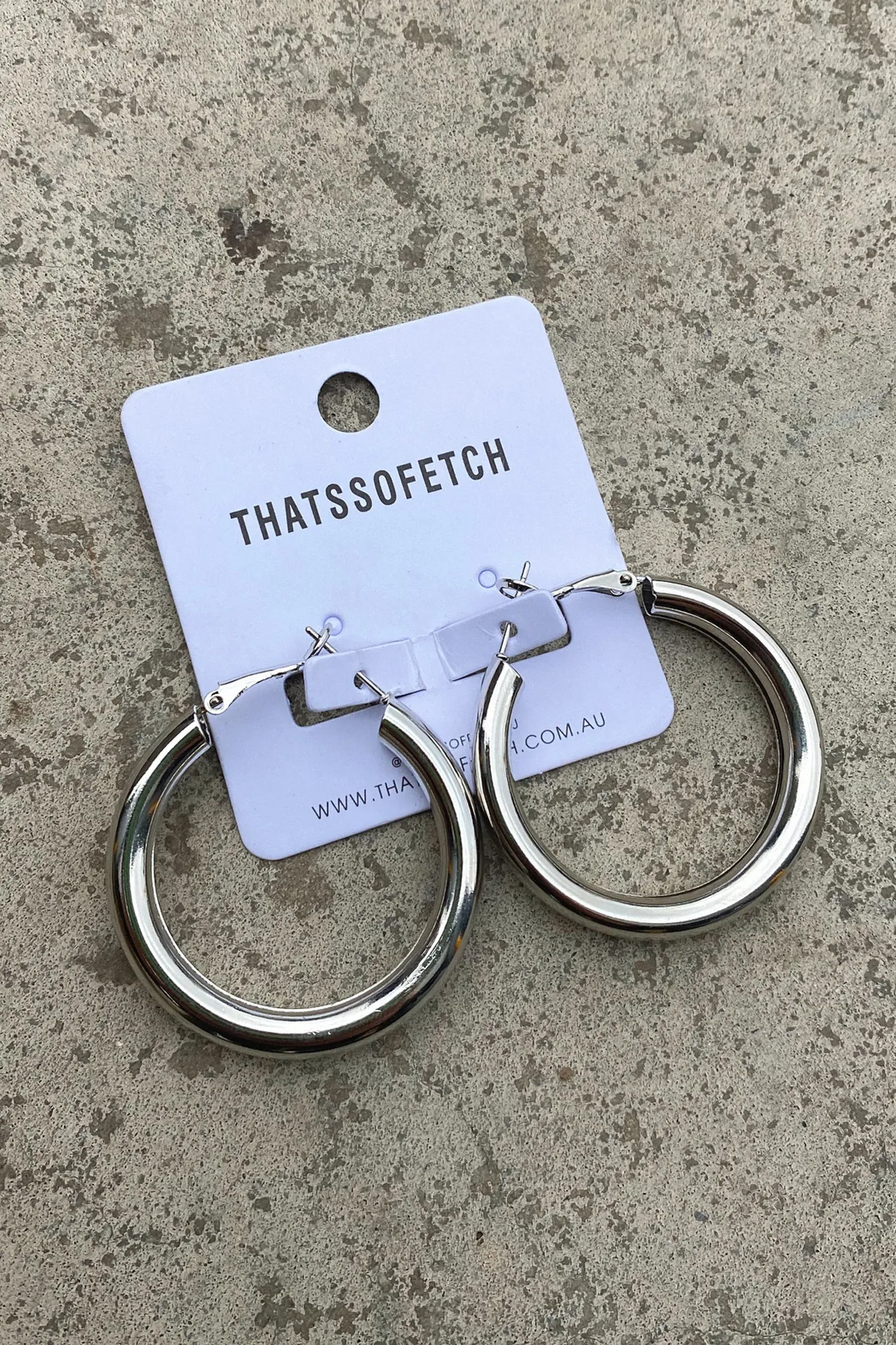 Fendi Hoop Earrings - Silver