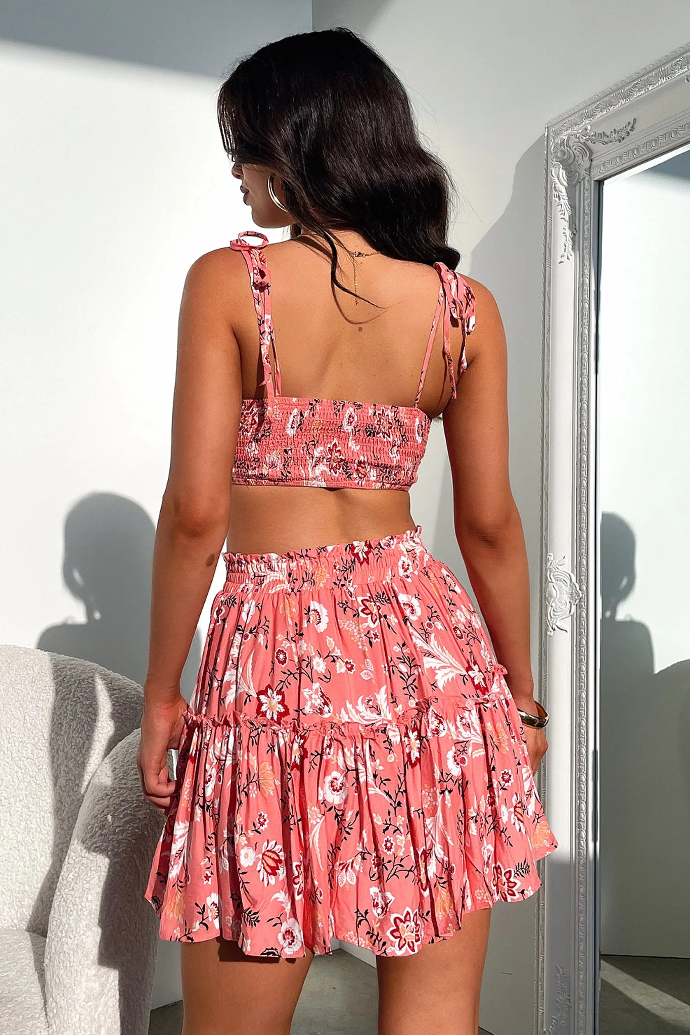 Kimmio Crop - Pink Floral