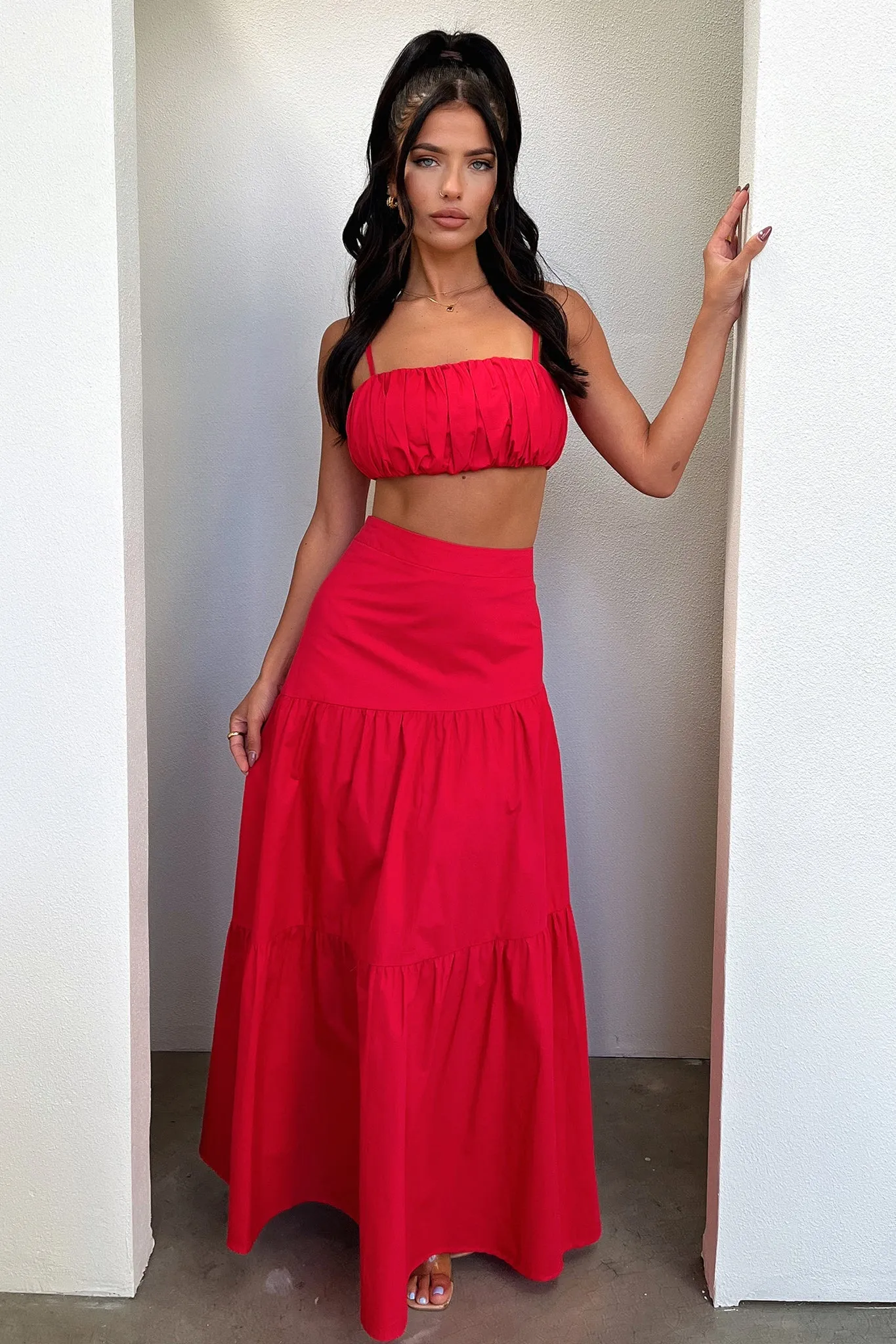 Lateisha Crop - Red