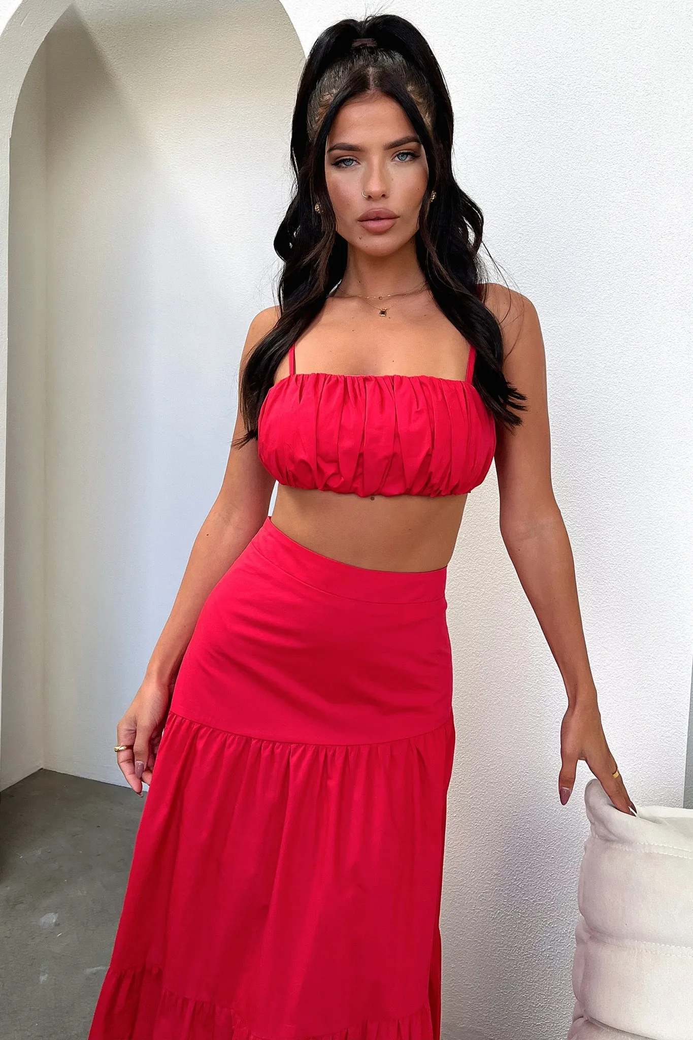Lateisha Crop - Red