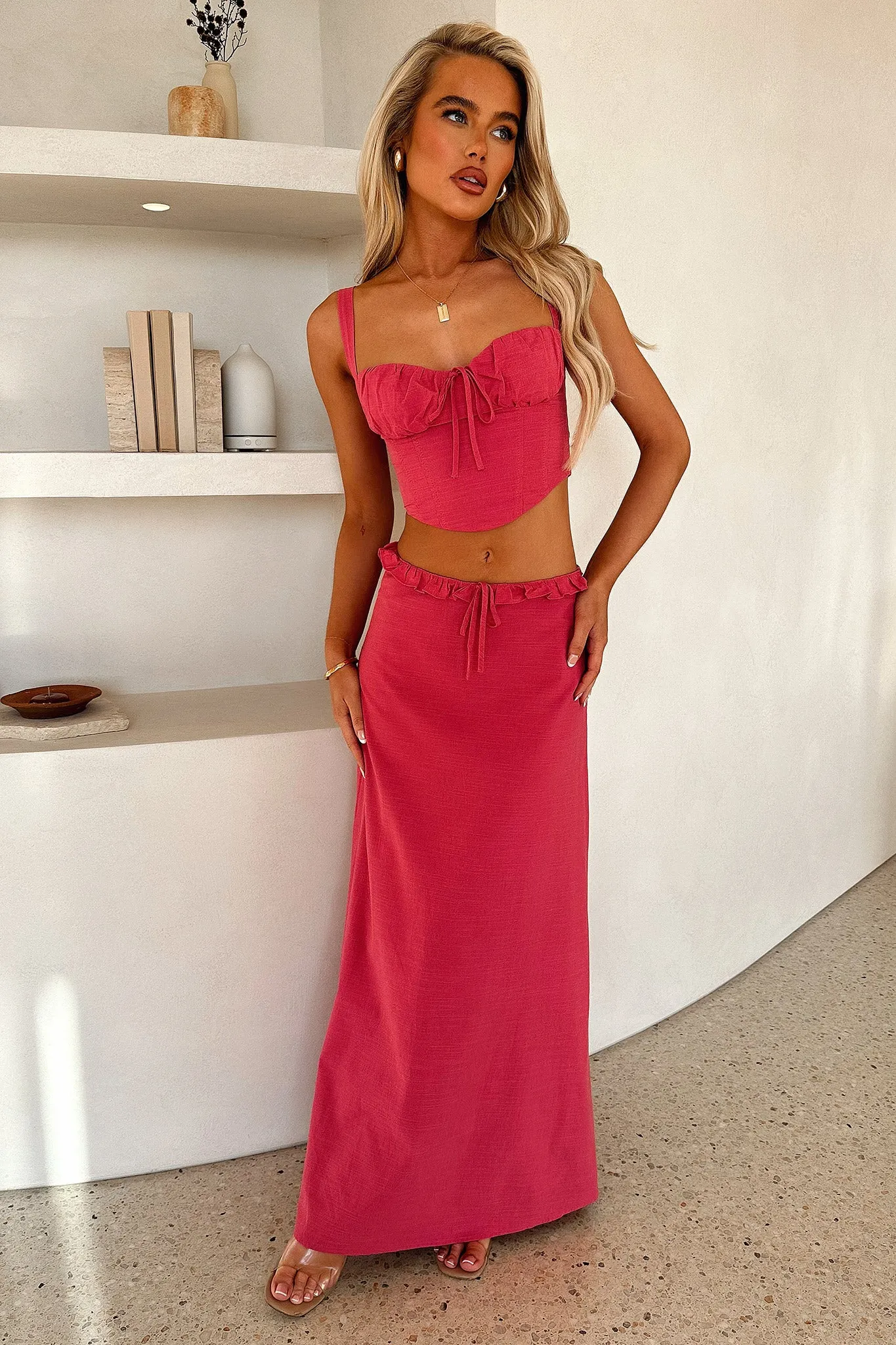 Nakia Maxi Skirt - Pink