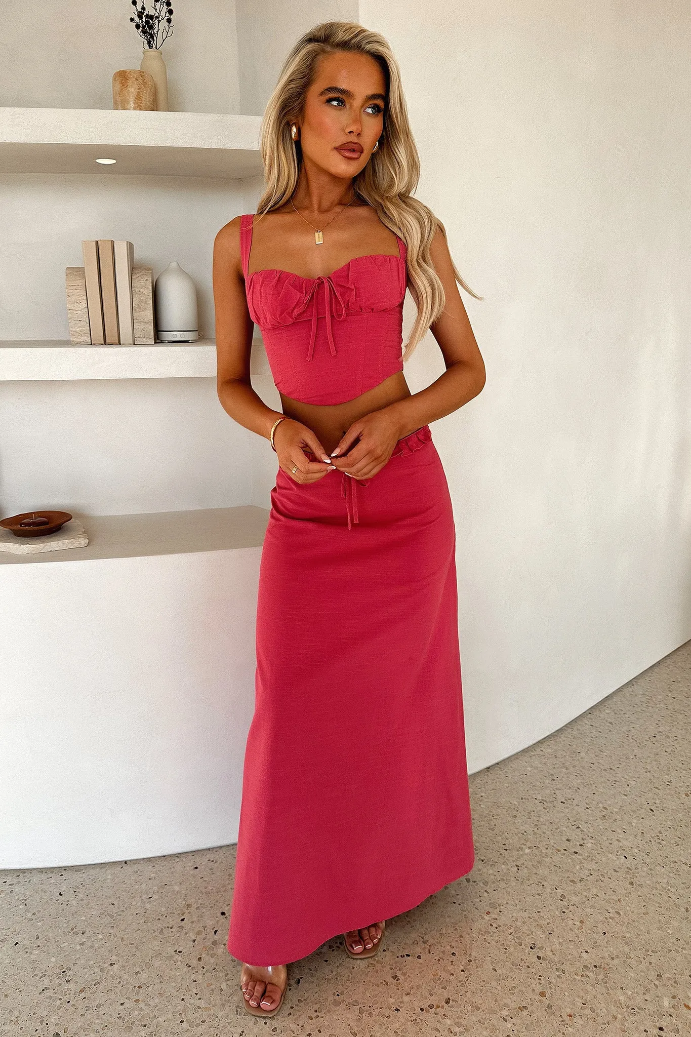 Nakia Maxi Skirt - Pink